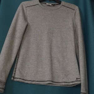 KAVU Black and White Strip Long sleeve Shirt